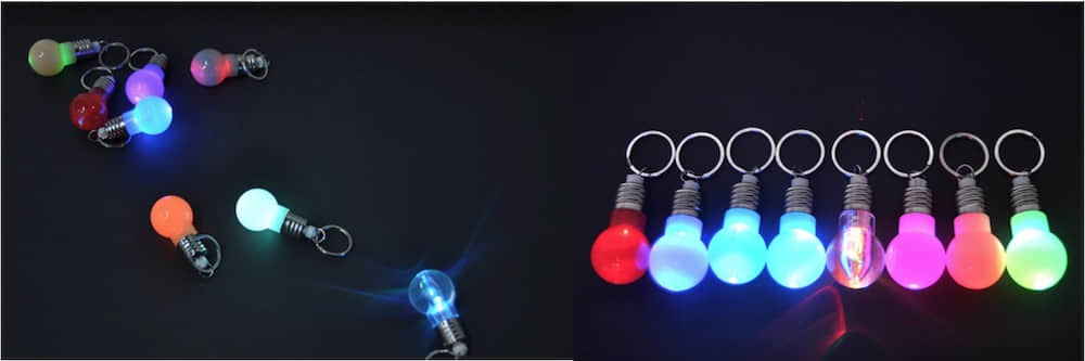 電球型LEDライトキーホルダーオリジナル製作