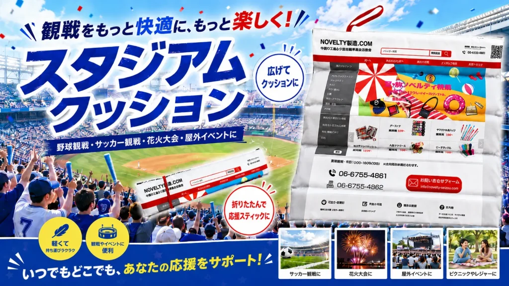 観戦・イベント向けに作れるオリジナルスタジアムクッション