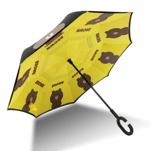 自分も、他人も濡らさない!逆さ傘をオリジナル名入れ印刷・製作します。