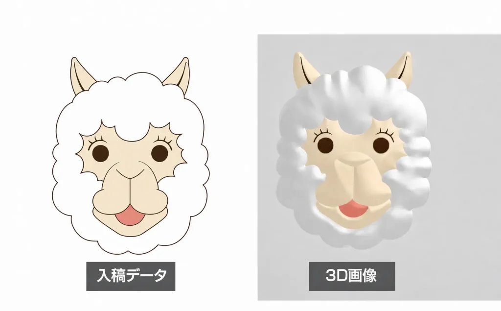 お面製作実例流れ