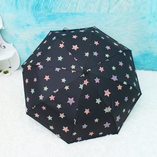 濡れると色が変わる折りたたみ傘をオリジナル製作、名入れのご案内です。